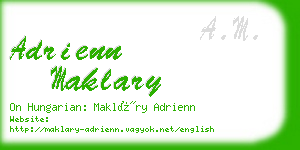 adrienn maklary business card